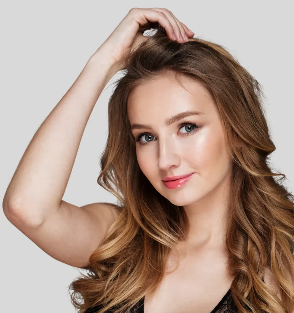 Female model representing Hair Restoration Treatments of Vigeo Care Center & Aesthetics