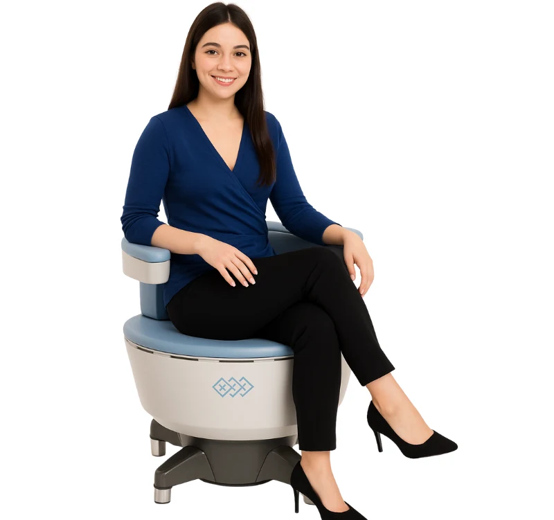 Sitting on Emsella Chair