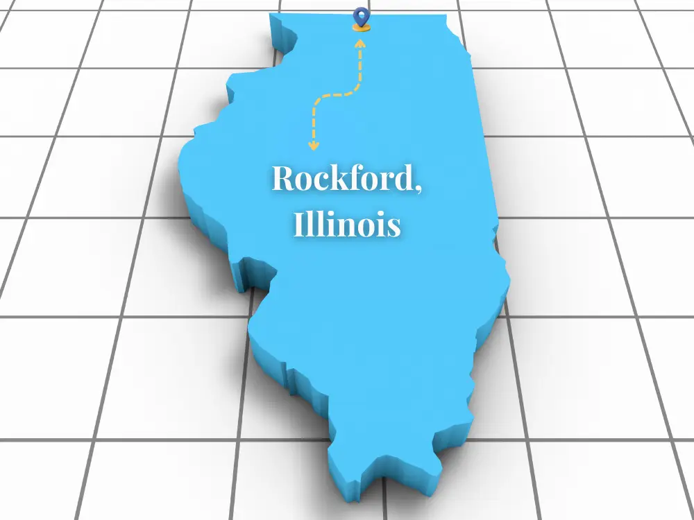 Rockford, Illinoiss Service Area Map
